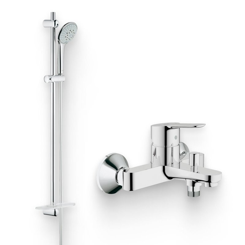 Душевой комплект Смеситель Grohe BauEdge 23334000 + Гарнитур Euphoria 110 Champagne 27227001