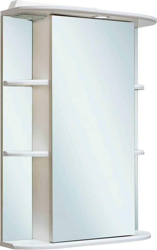 Зеркало-шкаф Runo Эконом мебель Гиро 55 белое