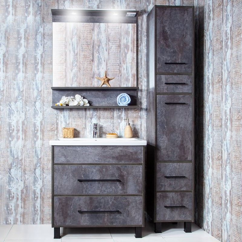 Мебель для ванной комнаты Бриклаер Чили 80 цемент