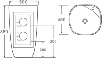 Раковина SantiLine SL-4018 белая
