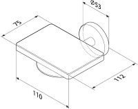 Мыльница AM.PM X-Joy A85A34222 настенная, стеклянная, черная