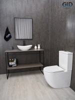 Накладная раковина GID Lago N9133 48 глянцевая белая, овальная, фаянс