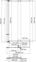 Шторка на ванну Wasserkraft Dill 61S02-80WS