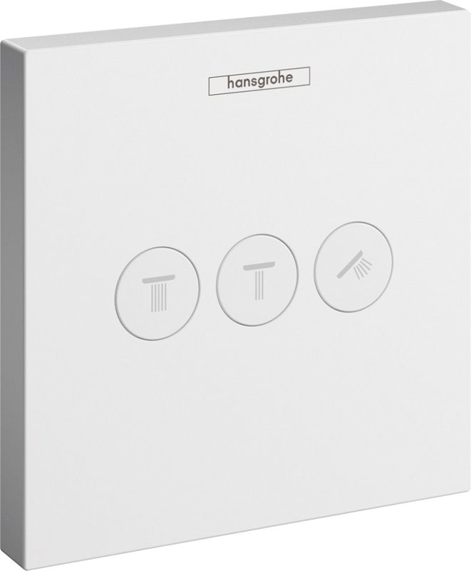 Переключатель потоков Hansgrohe ShowerSelect 15764700 на три потребителя, матовый белый