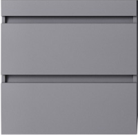 Тумба с раковиной Style Line Даллас Леон 120 L Люкс Plus подвесная, серая матовая, для стиральной машины