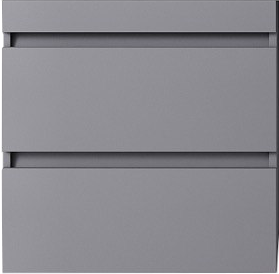 Тумба с раковиной Style Line Даллас Леон 120 L Люкс Plus подвесная, серая матовая, для стиральной машины