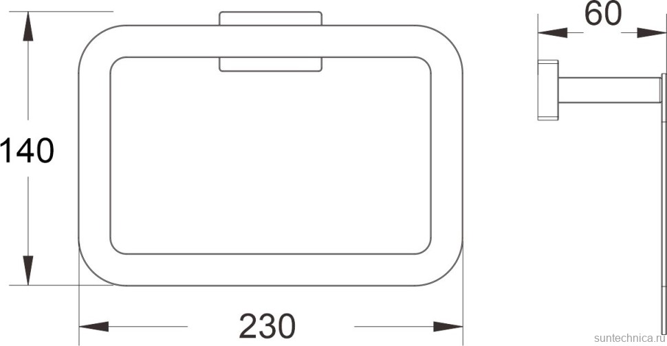 Держатель для полотенец Shevanik SG5606C белый, кольцо