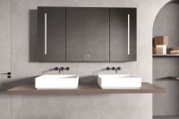 Накладная раковина Abber Stein AS2634 55 матовая белая, прямоугольная, искусственный камень