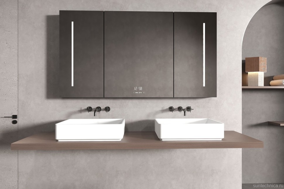 Накладная раковина Abber Stein AS2634 55 матовая белая, прямоугольная, искусственный камень