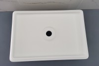 Накладная раковина Abber Stein AS2634 55 матовая белая, прямоугольная, искусственный камень