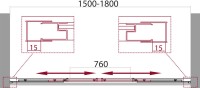 Душевой уголок BelBagno Unique UNIQUE-AH-21-150/180-100-C-Cr