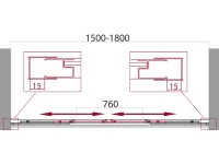 Душевой уголок BelBagno Unique UNIQUE-AH-21-150/180-100-C-Cr