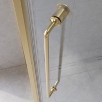 Душевой уголок Cezares Relax RELAX-304-P-1-100-C-CR 100x100, профиль брашированное золото
