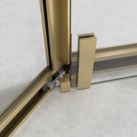 Душевой уголок Cezares Relax RELAX-304-P-1-100-C-CR 100x100, профиль брашированное золото