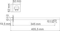 Душевой комплект Wasserkraft Havel A3651.283.284.180.259.285.194.286 С ВНУТРЕННЕЙ ЧАСТЬЮ, золото
