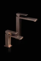 Смеситель для раковины Boheme Qubic 471-BRB brushed bronze