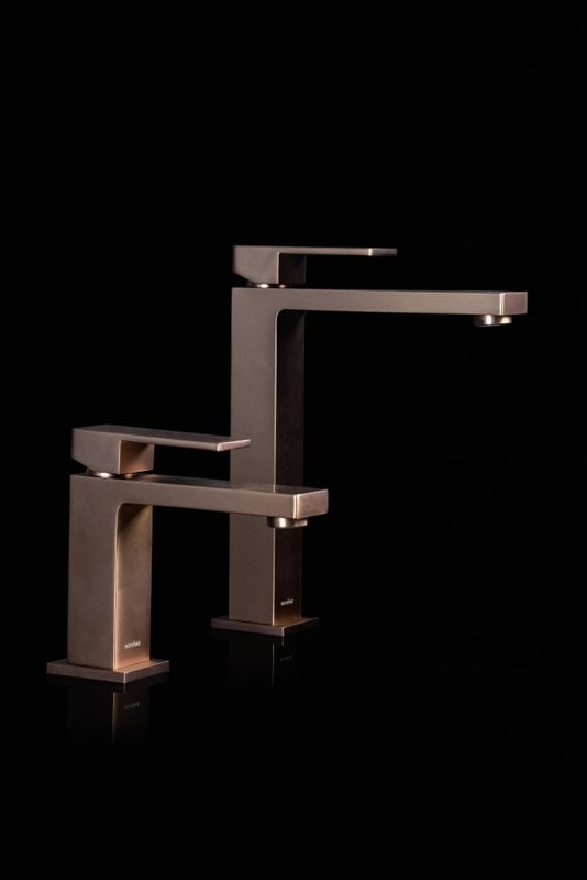 Смеситель для раковины Boheme Qubic 471-BRB brushed bronze