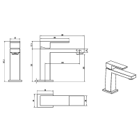 Смеситель для раковины Boheme Qubic 471-BRB brushed bronze Смеситель для раковины Boheme Qubic 471-BRB brushed bronze