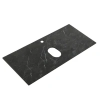 Тумба под раковину со столешницей Cezares Slider 100 подвесная, 1 ящик,  bianco opaco, столешница marmo nero opaco