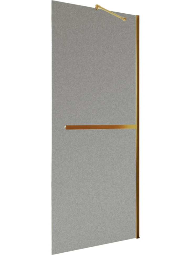 Душевая перегородка Maybahglass MGD-736-3ш 89 см, профиль золото, стекло графит матовое