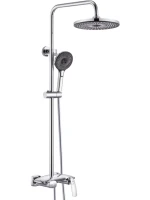 Душевая стойка Rose R1136 с каскадным изливом, хром
