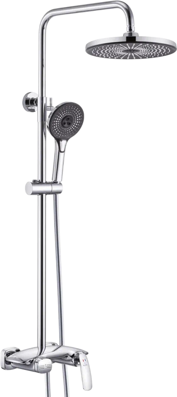 Душевая стойка Rose R1136 с каскадным изливом, хром