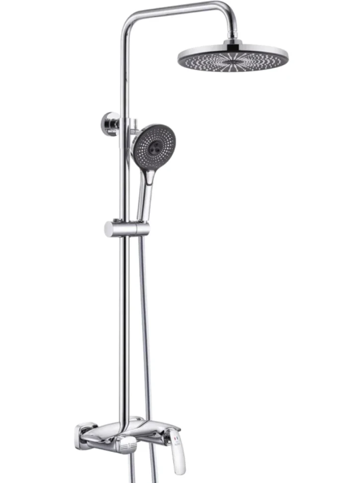 Душевая стойка Rose R1136 с каскадным изливом, хром