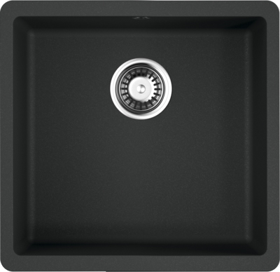Комплект Мойка Omoikiri Kata 44-U-BL черная + Смеситель Blanco Fontas-S II 525198