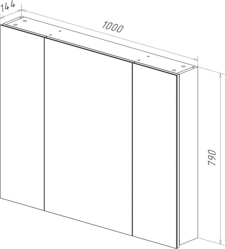 Зеркало-шкаф Lemark Universal 100