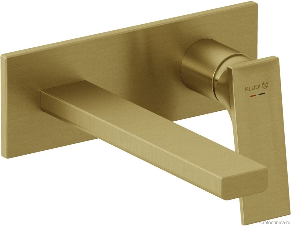 Смеситель для раковины Kludi Decus 54244N075 С ВНУТРЕННЕЙ ЧАСТЬЮ, брашированное золото