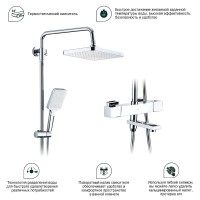 Душевая стойка Splenka S224 S224.26 с термостатом, хром