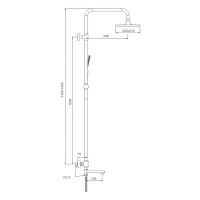 Душевая стойка Splenka S224 S224.26 с термостатом, хром