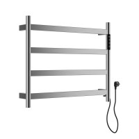 Полотенцесушитель электрический Wonzon & Woghand Essen WW-A404-BR 45x55 см, подключение справа, брашированный никель, лесенка