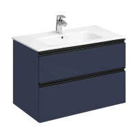 Тумба с раковиной Roca Domi 80 синий матовый
