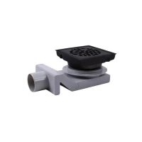 Душевой трап Plumberia Selection PS Stones PSS13NO 13x13, в пол, матовый черный, с сифоном