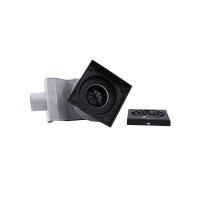 Душевой трап Plumberia Selection PS Stones PSS13NO 13x13, в пол, матовый черный, с сифоном