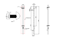 Полотенцесушитель электрический Boheme Uno 726-BRB 150x10 см, скрытое подключение, брашированная бронза, I-образный