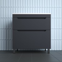 Тумба под раковину без столешницы Style Line Остин 80 напольная, графит эмаль plus