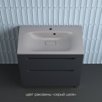 Тумба под раковину без столешницы Style Line Остин 80 напольная, графит эмаль plus
