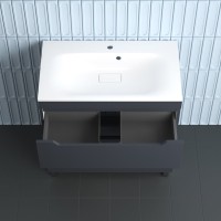 Тумба под раковину без столешницы Style Line Остин 80 напольная, графит эмаль plus