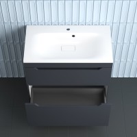Тумба под раковину без столешницы Style Line Остин 80 напольная, графит эмаль plus