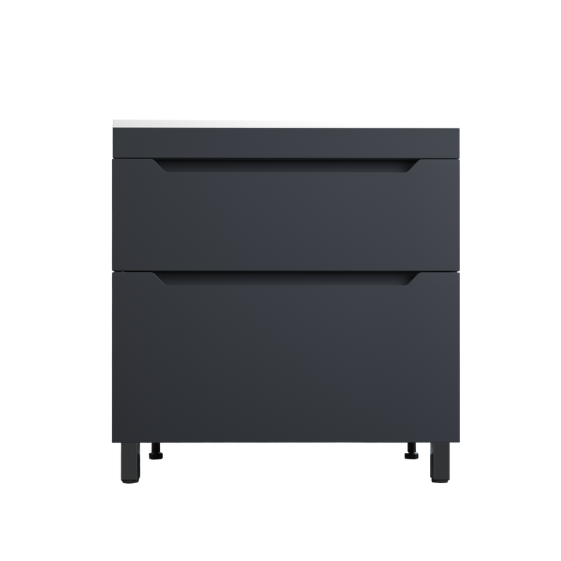 Тумба под раковину без столешницы Style Line Остин 80 напольная, графит эмаль plus