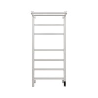 Полотенцесушитель электрический Grota Tela 530х1200 RAL9016 EL 120x55 см, подключение справа, слева, скрытое подключение справа, матовый белый, лесенка, из стали, с полкой