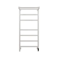 Полотенцесушитель электрический Grota Tela 530х1200 RAL9016 EL 120x55 см, подключение справа, слева, скрытое подключение справа, матовый белый, лесенка, из стали, с полкой