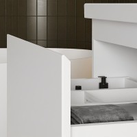 Тумба с раковиной Belux Эридан Н 50-02 напольная, 2 ящика, белая