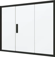 Шторка на ванну Kubele DE019 P3-MAT-BLMT 175х150 см, профиль матовый черный