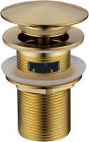 Донный клапан для раковины Boheme 612/2-MG с переливом, matt gold Донный клапан для раковины Boheme 612/2-MG с переливом, matt gold