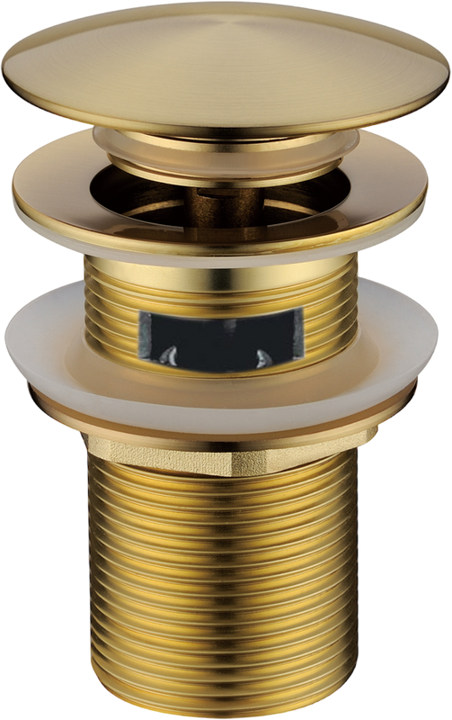 Донный клапан для раковины Boheme 612/2-MG с переливом, matt gold