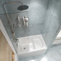 Акриловая ванна Aquanet Elba 00329640 110x70 см, пристенная, белая, с каркасом, для инвалидов, с сиденьем