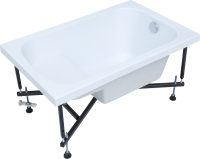 Акриловая ванна Aquanet Elba 00329640 110x70 см, пристенная, белая, с каркасом, для инвалидов, с сиденьем